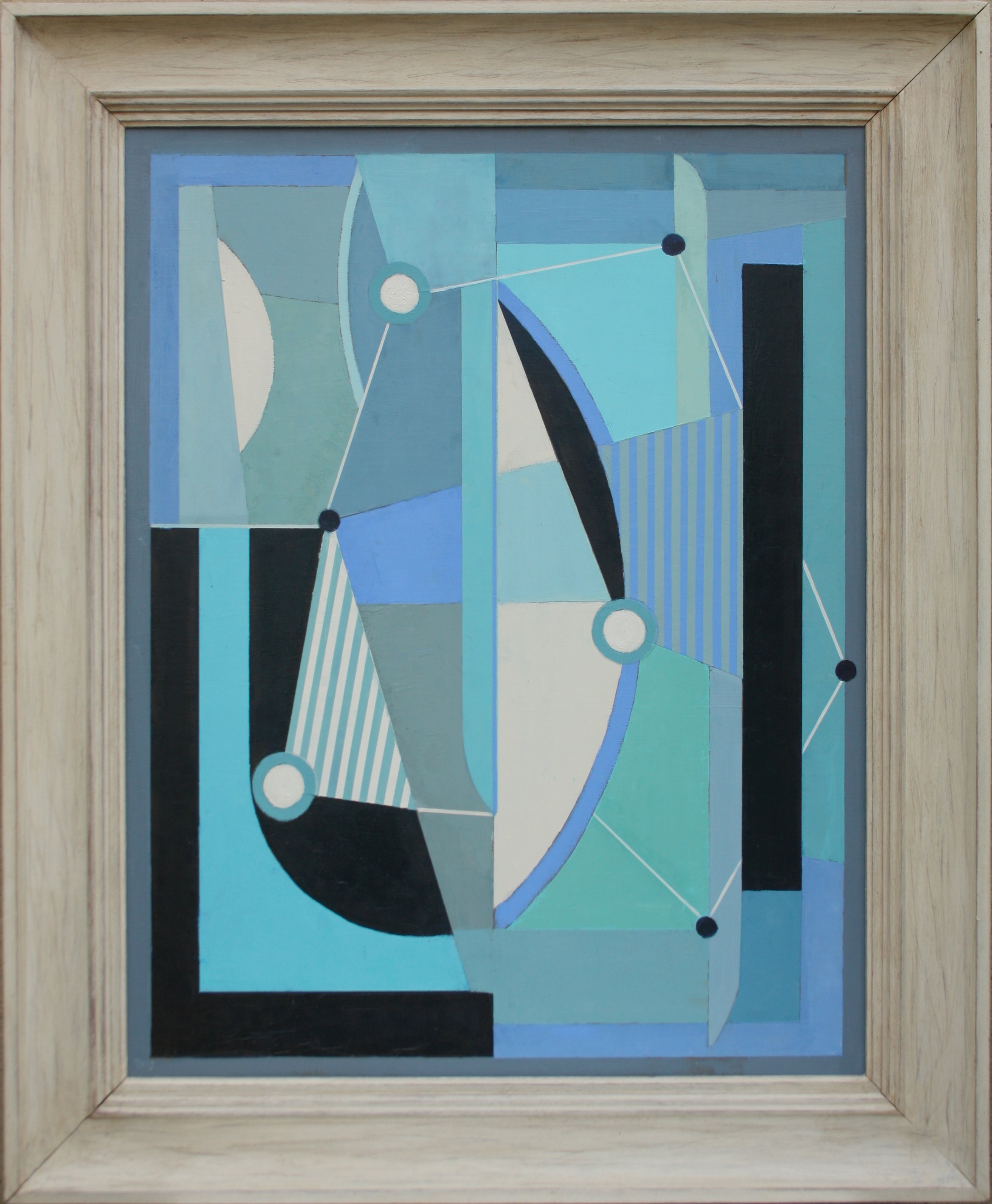 Blue and Turquoise Ascent: Oil on panel 90 x 74cms POA